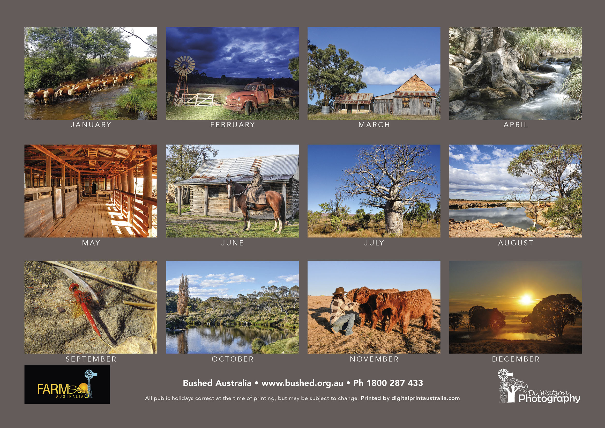 2027 Bushed Calendar x 2 (free post AU) - Image 2